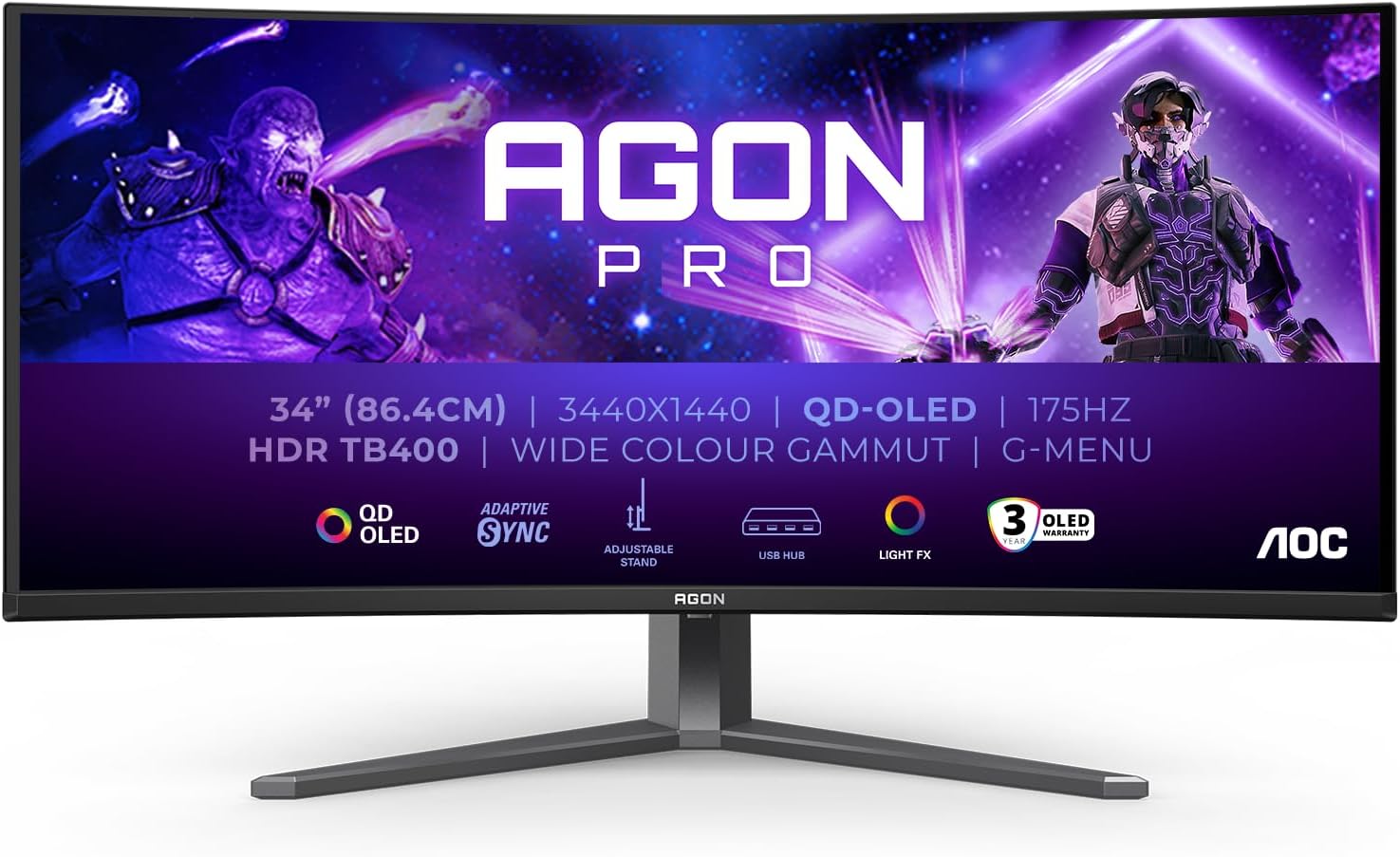 AOC Agon Pro AG346UCDAM moniteur OLED gaming 34 pouces